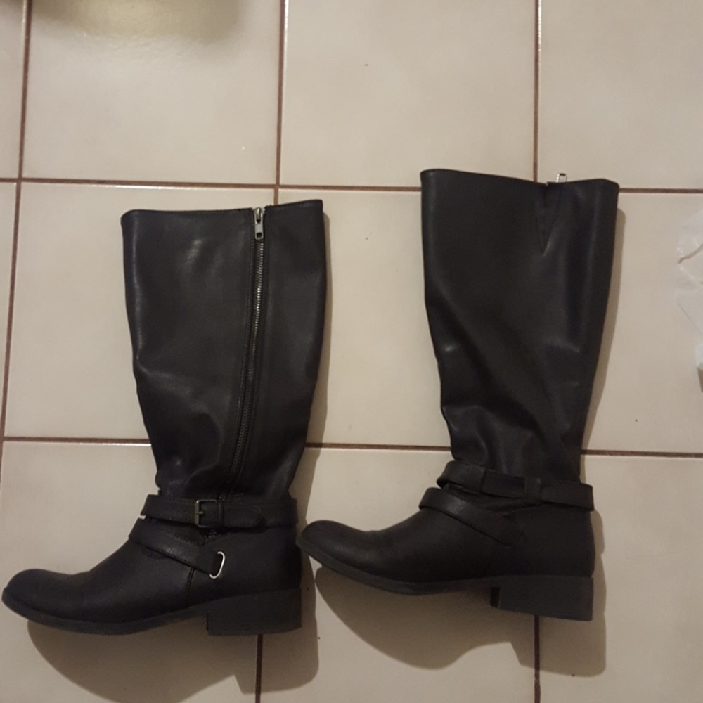 Black Knee High Boots